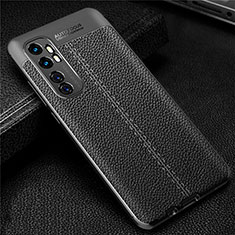 Silikon Hülle Handyhülle Gummi Schutzhülle Flexible Leder Tasche für Xiaomi Mi Note 10 Lite Schwarz