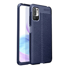 Silikon Hülle Handyhülle Gummi Schutzhülle Flexible Leder Tasche für Xiaomi POCO M3 Pro 5G Blau