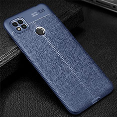 Silikon Hülle Handyhülle Gummi Schutzhülle Flexible Leder Tasche für Xiaomi Redmi 10A 4G Blau