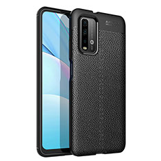 Silikon Hülle Handyhülle Gummi Schutzhülle Flexible Leder Tasche für Xiaomi Redmi 9 Power Schwarz