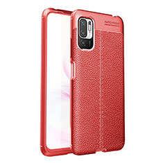 Silikon Hülle Handyhülle Gummi Schutzhülle Flexible Leder Tasche für Xiaomi Redmi Note 10 5G Rot