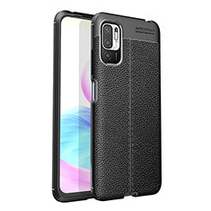 Silikon Hülle Handyhülle Gummi Schutzhülle Flexible Leder Tasche für Xiaomi Redmi Note 10 5G Schwarz