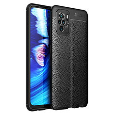 Silikon Hülle Handyhülle Gummi Schutzhülle Flexible Leder Tasche für Xiaomi Redmi Note 10S 4G Schwarz