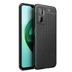 Silikon Hülle Handyhülle Gummi Schutzhülle Flexible Leder Tasche für Xiaomi Redmi Note 11E 5G Schwarz