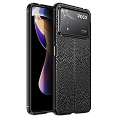 Silikon Hülle Handyhülle Gummi Schutzhülle Flexible Leder Tasche für Xiaomi Redmi Note 11E Pro 5G Schwarz