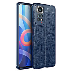 Silikon Hülle Handyhülle Gummi Schutzhülle Flexible Leder Tasche für Xiaomi Redmi Note 11S 4G Blau