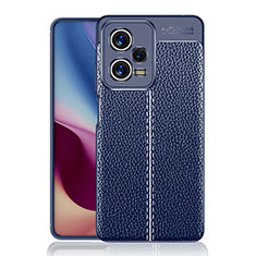 Silikon Hülle Handyhülle Gummi Schutzhülle Flexible Leder Tasche für Xiaomi Redmi Note 12 Pro 5G Blau