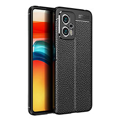 Silikon Hülle Handyhülle Gummi Schutzhülle Flexible Leder Tasche für Xiaomi Redmi Note 12T Pro 5G Schwarz