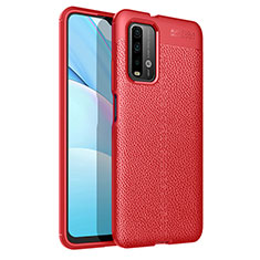 Silikon Hülle Handyhülle Gummi Schutzhülle Flexible Leder Tasche für Xiaomi Redmi Note 9 4G Rot