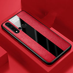 Silikon Hülle Handyhülle Gummi Schutzhülle Flexible Leder Tasche H01 für Huawei Nova 5i Rot