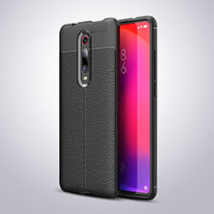 Silikon Hülle Handyhülle Gummi Schutzhülle Flexible Leder Tasche H01 für Xiaomi Mi 9T Pro Schwarz