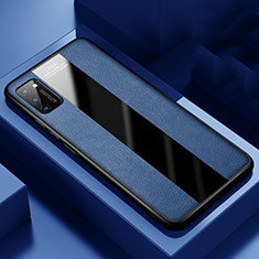Silikon Hülle Handyhülle Gummi Schutzhülle Flexible Leder Tasche H02 für Huawei Honor V30 Pro 5G Blau