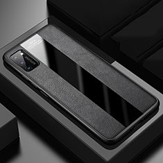 Silikon Hülle Handyhülle Gummi Schutzhülle Flexible Leder Tasche H02 für Huawei Honor View 30 Pro 5G Schwarz