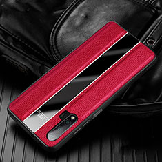 Silikon Hülle Handyhülle Gummi Schutzhülle Flexible Leder Tasche H02 für Huawei Nova 6 5G Rot