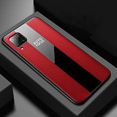 Silikon Hülle Handyhülle Gummi Schutzhülle Flexible Leder Tasche H02 für Huawei P40 Lite Rot