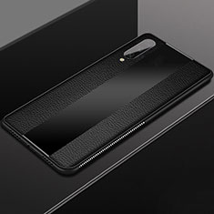 Silikon Hülle Handyhülle Gummi Schutzhülle Flexible Leder Tasche H02 für Xiaomi Mi A3 Schwarz