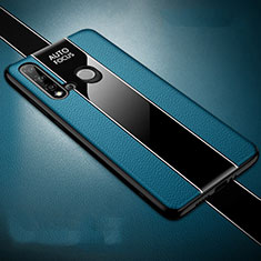 Silikon Hülle Handyhülle Gummi Schutzhülle Flexible Leder Tasche H03 für Huawei Nova 5i Blau