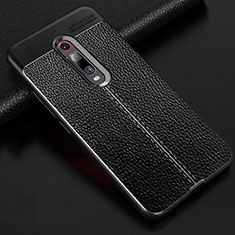 Silikon Hülle Handyhülle Gummi Schutzhülle Flexible Leder Tasche H03 für Xiaomi Mi 9T Schwarz