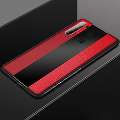 Silikon Hülle Handyhülle Gummi Schutzhülle Flexible Leder Tasche H03 für Xiaomi Redmi Note 8 (2021) Rot