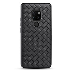 Silikon Hülle Handyhülle Gummi Schutzhülle Flexible Leder Tasche H04 für Huawei Mate 20 X 5G Schwarz