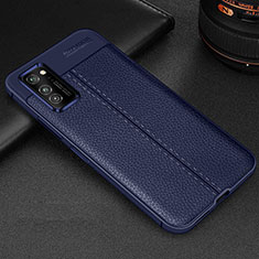 Silikon Hülle Handyhülle Gummi Schutzhülle Flexible Leder Tasche H05 für Huawei Honor V30 5G Blau