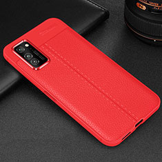 Silikon Hülle Handyhülle Gummi Schutzhülle Flexible Leder Tasche H05 für Huawei Honor V30 5G Rot