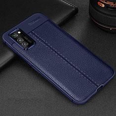Silikon Hülle Handyhülle Gummi Schutzhülle Flexible Leder Tasche H05 für Huawei Honor View 30 Pro 5G Blau