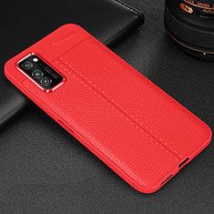 Silikon Hülle Handyhülle Gummi Schutzhülle Flexible Leder Tasche H05 für Huawei Honor View 30 Pro 5G Rot