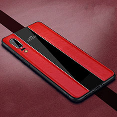 Silikon Hülle Handyhülle Gummi Schutzhülle Flexible Leder Tasche H05 für Huawei P20 Rot