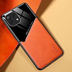 Silikon Hülle Handyhülle Gummi Schutzhülle Flexible Leder Tasche H05 für Xiaomi Mi 11 Lite 5G Orange