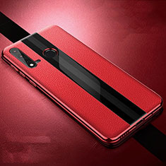 Silikon Hülle Handyhülle Gummi Schutzhülle Flexible Leder Tasche H06 für Huawei Nova 5i Rot