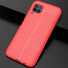 Silikon Hülle Handyhülle Gummi Schutzhülle Flexible Leder Tasche H06 für Huawei Nova 7i Rot
