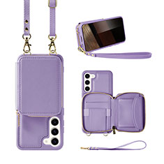 Silikon Hülle Handyhülle Gummi Schutzhülle Flexible Leder Tasche JM1 für Samsung Galaxy S25 5G Violett