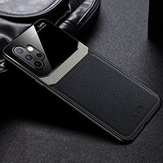 Silikon Hülle Handyhülle Gummi Schutzhülle Flexible Leder Tasche mit Magnetisch FL1 für Samsung Galaxy A32 4G Schwarz