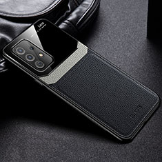 Silikon Hülle Handyhülle Gummi Schutzhülle Flexible Leder Tasche mit Magnetisch FL1 für Samsung Galaxy A52s 5G Schwarz