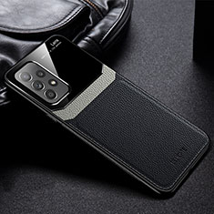 Silikon Hülle Handyhülle Gummi Schutzhülle Flexible Leder Tasche mit Magnetisch FL1 für Samsung Galaxy A53 5G Schwarz