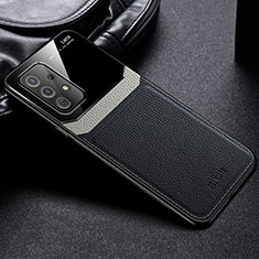 Silikon Hülle Handyhülle Gummi Schutzhülle Flexible Leder Tasche mit Magnetisch FL1 für Samsung Galaxy A72 5G Schwarz