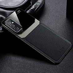 Silikon Hülle Handyhülle Gummi Schutzhülle Flexible Leder Tasche mit Magnetisch FL1 für Samsung Galaxy M52 5G Schwarz