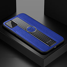 Silikon Hülle Handyhülle Gummi Schutzhülle Flexible Leder Tasche mit Magnetisch FL1 für Samsung Galaxy Note 10 Lite Blau