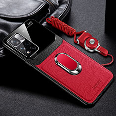 Silikon Hülle Handyhülle Gummi Schutzhülle Flexible Leder Tasche mit Magnetisch FL2 für Xiaomi Mi 11i 5G (2022) Rot