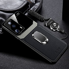 Silikon Hülle Handyhülle Gummi Schutzhülle Flexible Leder Tasche mit Magnetisch FL2 für Xiaomi Mi 12 Lite NE 5G Schwarz