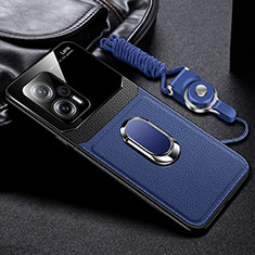 Silikon Hülle Handyhülle Gummi Schutzhülle Flexible Leder Tasche mit Magnetisch FL2 für Xiaomi Poco X4 GT 5G Blau