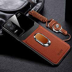 Silikon Hülle Handyhülle Gummi Schutzhülle Flexible Leder Tasche mit Magnetisch FL2 für Xiaomi Redmi K50 Pro 5G Braun