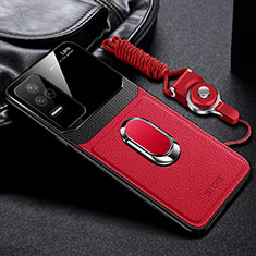 Silikon Hülle Handyhülle Gummi Schutzhülle Flexible Leder Tasche mit Magnetisch FL2 für Xiaomi Redmi K50 Pro 5G Rot