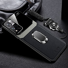 Silikon Hülle Handyhülle Gummi Schutzhülle Flexible Leder Tasche mit Magnetisch FL2 für Xiaomi Redmi Note 11 Pro+ Plus 5G Schwarz