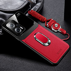 Silikon Hülle Handyhülle Gummi Schutzhülle Flexible Leder Tasche mit Magnetisch FL2 für Xiaomi Redmi Note 11T Pro 5G Rot