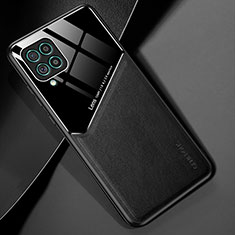 Silikon Hülle Handyhülle Gummi Schutzhülle Flexible Leder Tasche mit Magnetisch für Samsung Galaxy M62 4G Schwarz