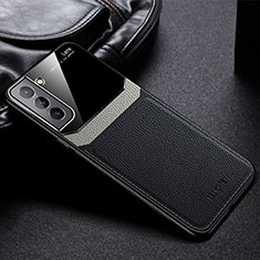 Silikon Hülle Handyhülle Gummi Schutzhülle Flexible Leder Tasche mit Magnetisch für Samsung Galaxy S23 5G Schwarz