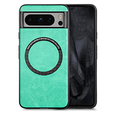 Silikon Hülle Handyhülle Gummi Schutzhülle Flexible Leder Tasche mit Magnetisch S01D für Google Pixel 8 Pro 5G Grün