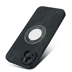 Silikon Hülle Handyhülle Gummi Schutzhülle Flexible Leder Tasche mit Magnetisch S07D für Apple iPhone 13 Schwarz